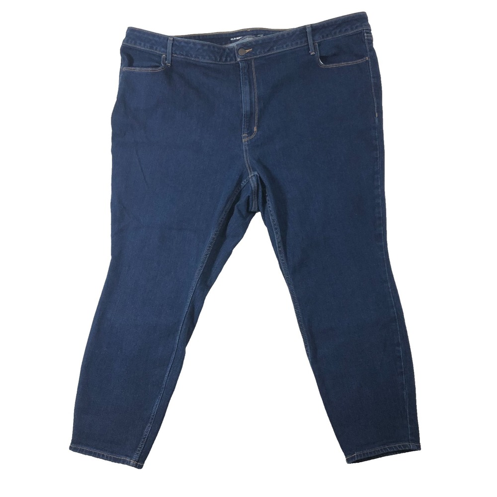 Old Navy Jeans Women's Plus Size 26 Short Denim Blue WOW Super Skinny High Rise‎